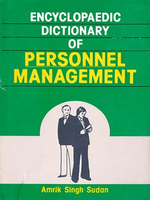 cover image of Encyclopaedic Dictionary of Personnel Management